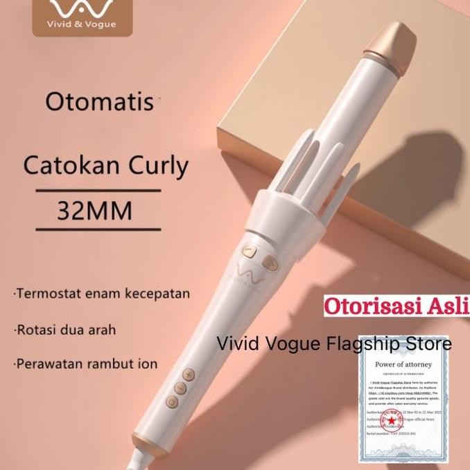 TERBARU - catokan curly otomatis Vivid Vogue magic curler 32MM