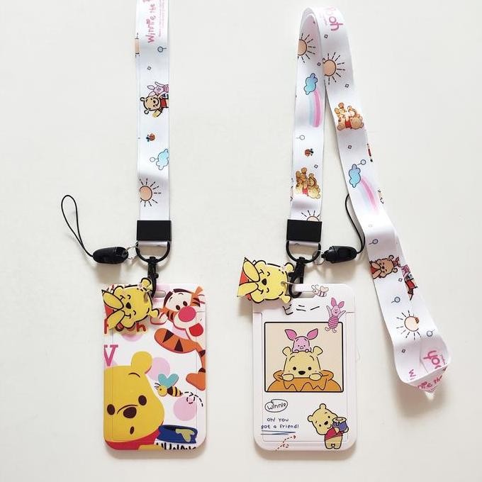 

READY ID Card Holder Name Tag Lanyard / Kalung Kartu Cute Winnie the Pooh NEW