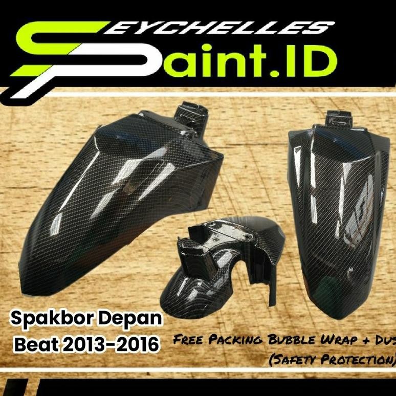 Cover Carbon Spakbor Slebor Depan Beat Fi 2013 2015 Motif Kevlar