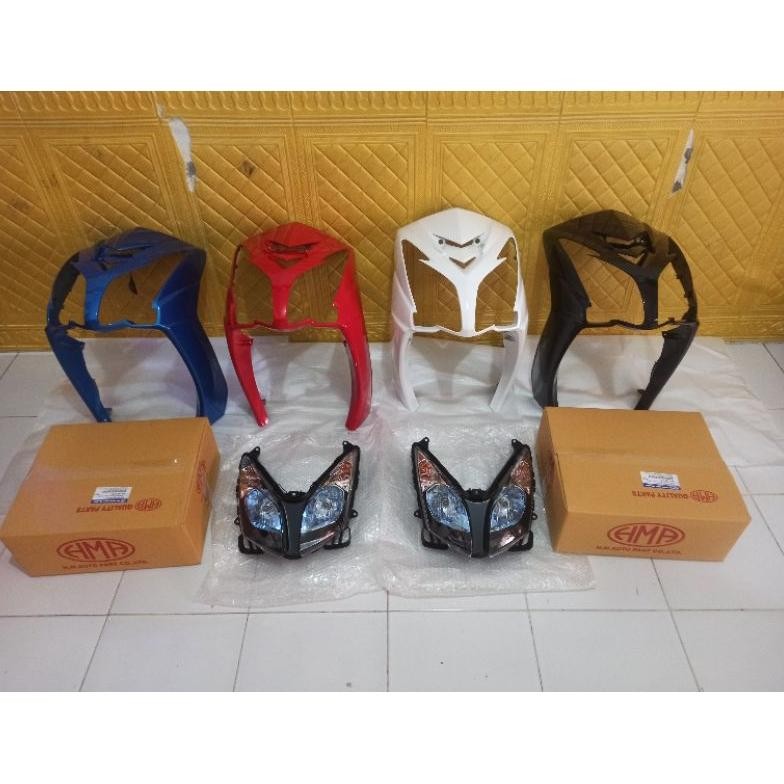 Tameng soul mx NCA Thailand + Reflektor smoke blue mio soul mx mata 2 HMA Thailand