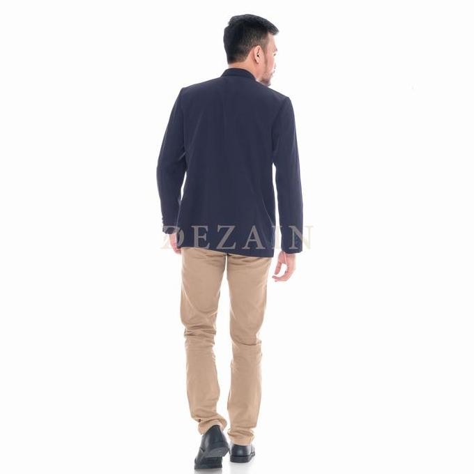 baru  Jasko Jas Koko Dezain Polos Opnaisel Warna Biru Dongker