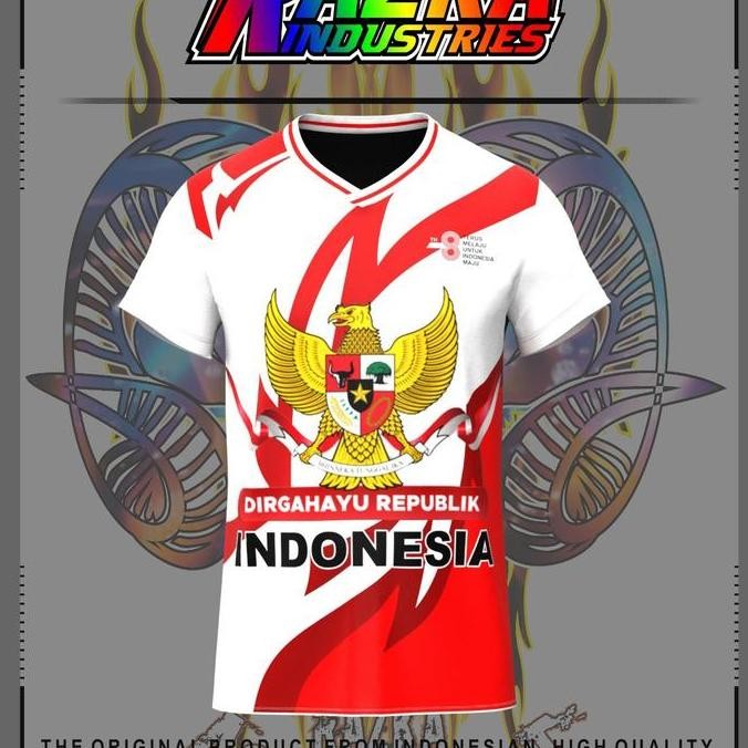 restock  KAOS JERSEY Merah putih INDONESIA BUAT 17 AGUSTUSAN FRINTING Sport