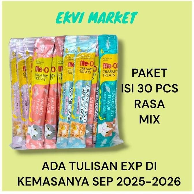 MEO CREAMY SNACK KUCING PAKET MIX EXP OKE / AMAN Makanan Basah