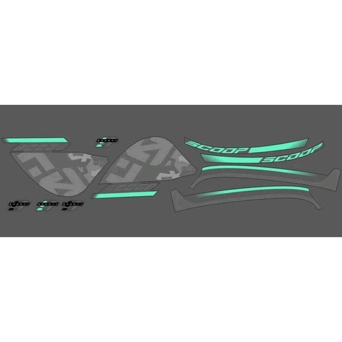 Striping sticker Scoopy 2021 transparan custom list Scoopy terbaru kajol Style Original