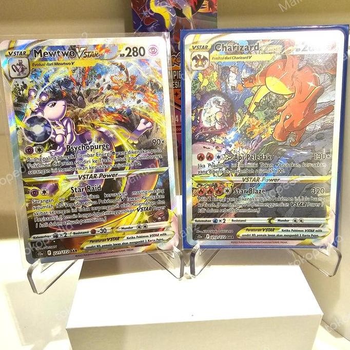 Mewtwo Vstar vs Charizard Vstar SAR semesta. TCG pokemon indo
