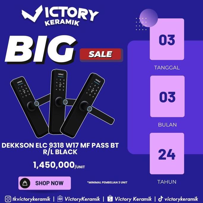 Smart Lock - Electronic Lock Dekson Elc 9318 Mf Pass Bt - W17