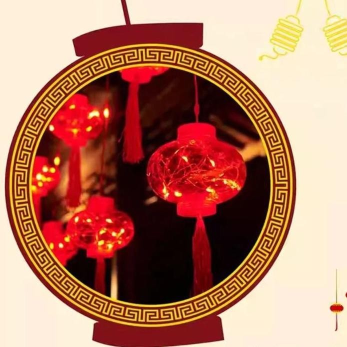 LAMPU TIRAI LAMPION LED Hiasan Imlek Sincia Lampu Hias Led Tirai Imlek