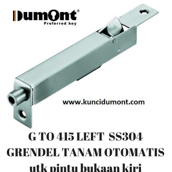 Grendel Tanam Otomatis Pintu Double Kayu Buka Kiri 6" Ss 415 Dumont