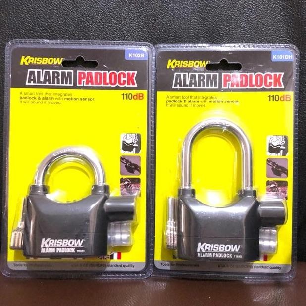 Gembok Alarm Anti Maling Krisbow Original Padlock Sensor