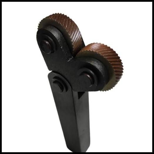 knurling Karter bubut silang 2 Roda Gride 2.0mm