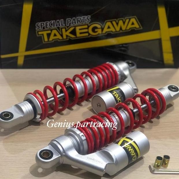 SHOCKBREAKER TAKEGAWA TABUNG ATAS 340MM KARISMA SUPRA X 125 BLADE REVO RX KING TAKEGAWA SILVER SERI