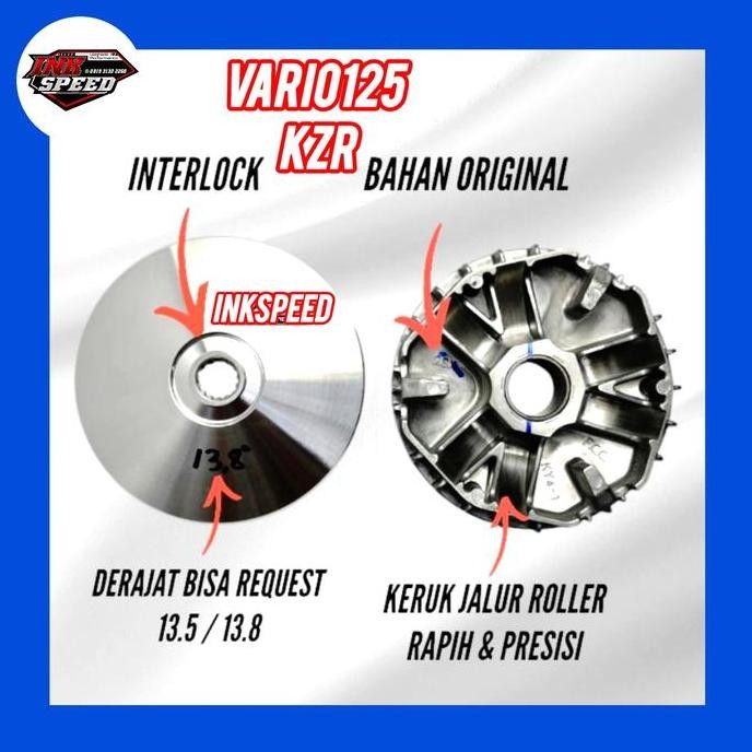 rumah roller vario 125 old custom modifikasi racing pulley custom vario125 old KZR Bubut Motor Motor