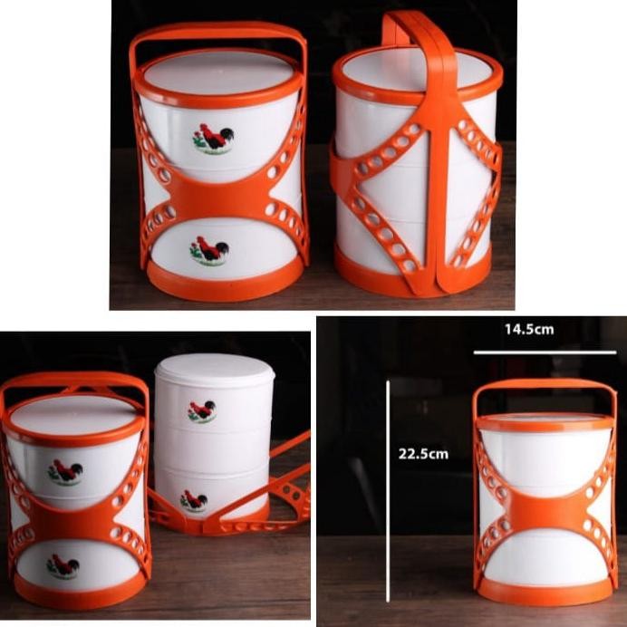 Rantang Ayam / Rantang Nasi / Rantang Plastik Ayam Susun 3 Ready Stok