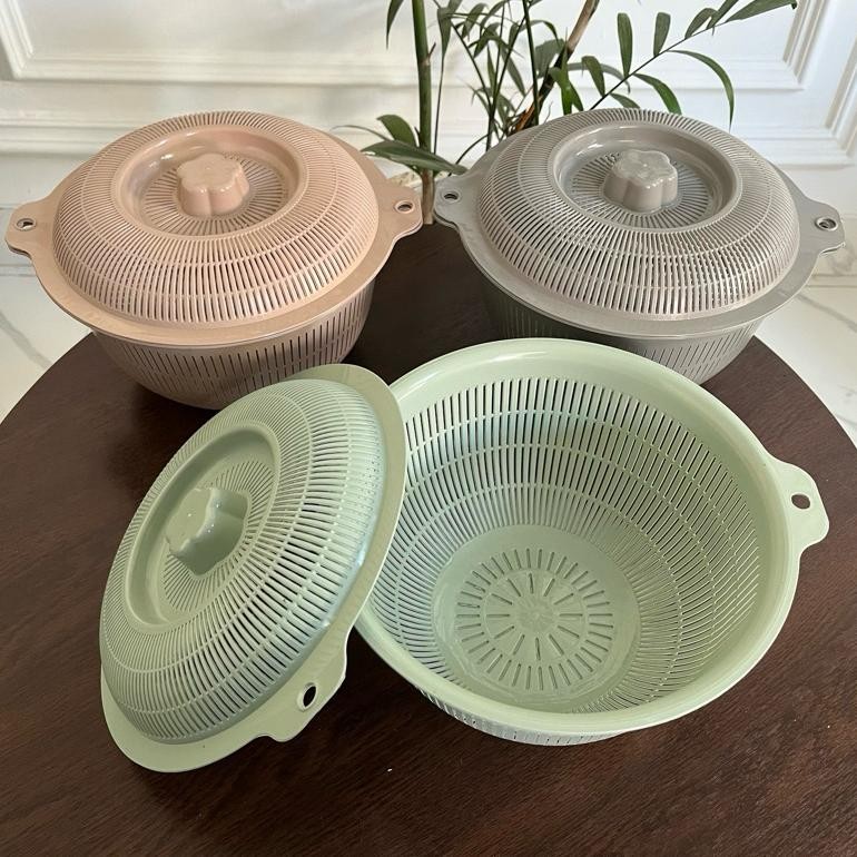 Wakul Plastik Jati Mono 10 Serbaguna/ Wakul Bulat Souvernir/ Keranjang Serbaguna Hajatan/ Wakul Haja