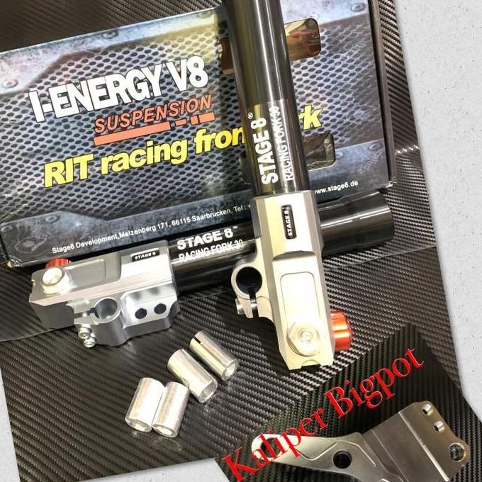 Tabung Shock rt Stage Copy Ori Hitam + Breket mio soul fino vario beat