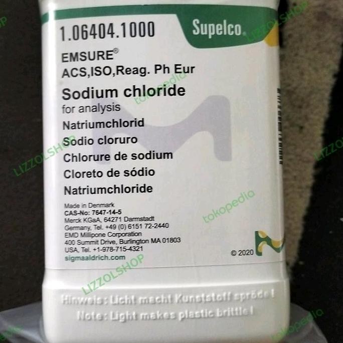 NEW Sodium chloride pro analysis 1kg|MERCK