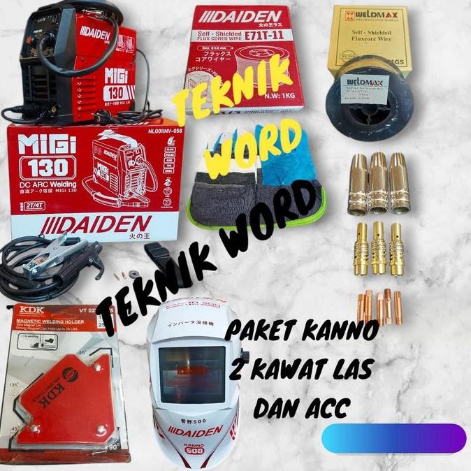 Mesin las MIG 130 DAIDEN /MESIN LAS TANPA GAS CO