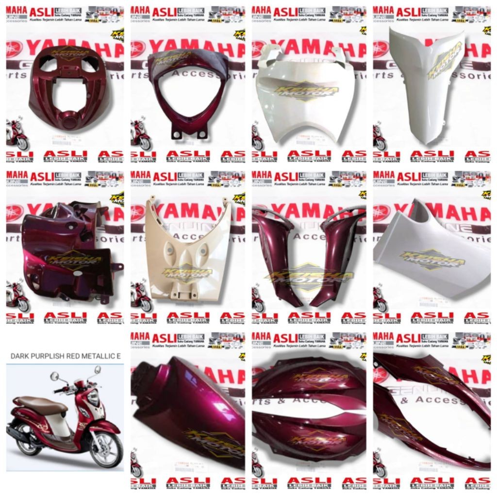 body-body halus satuan mio fino 125 ungu original yamaha