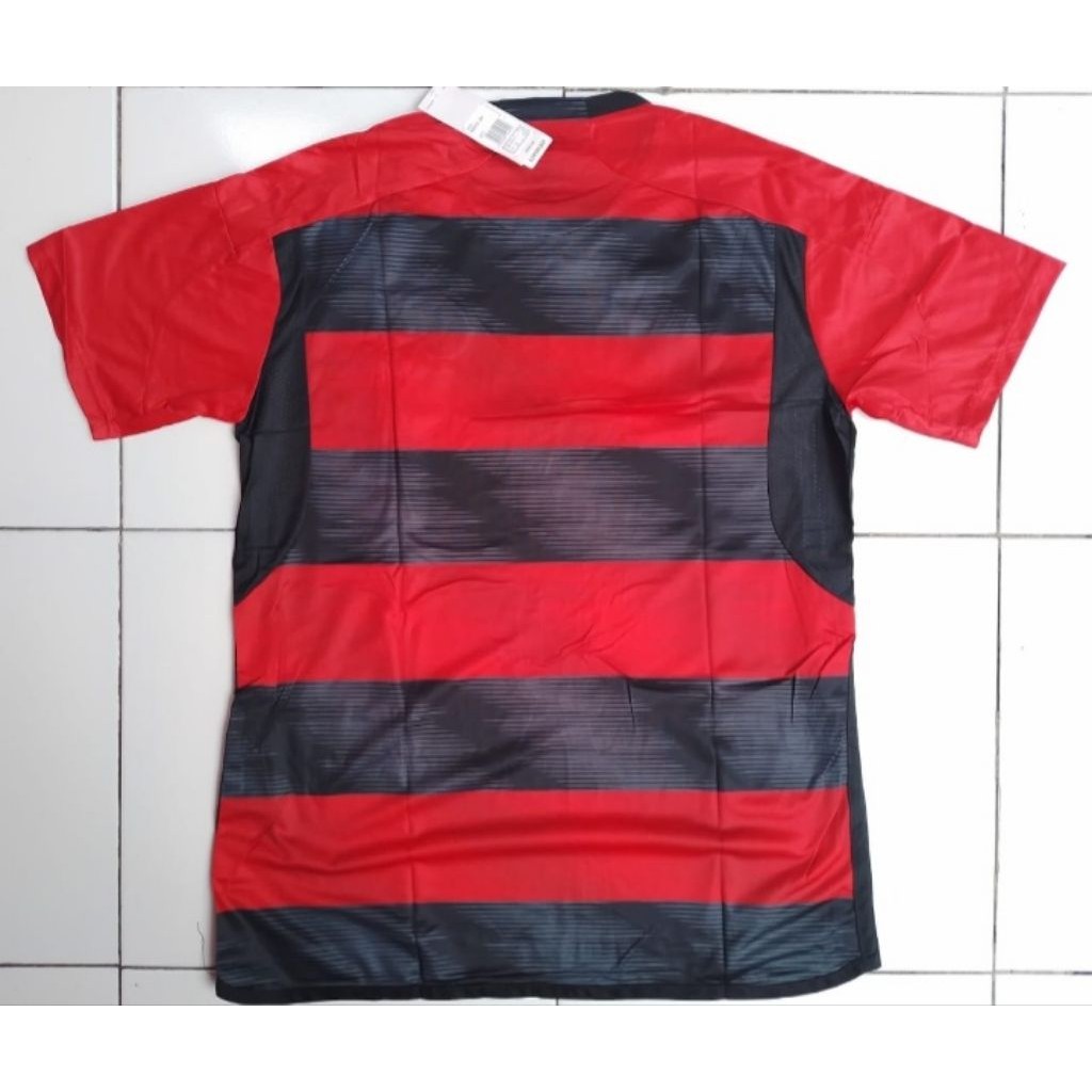 Jersey Flamengo motif garis Grade Ori