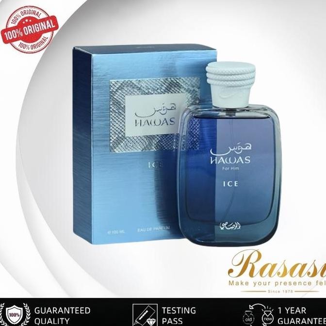Rasasi Official Store,Rasasi Hawas Ice for Him EDP For Men 100ml,Hawas Ice For Him 100 ML/parfum haw