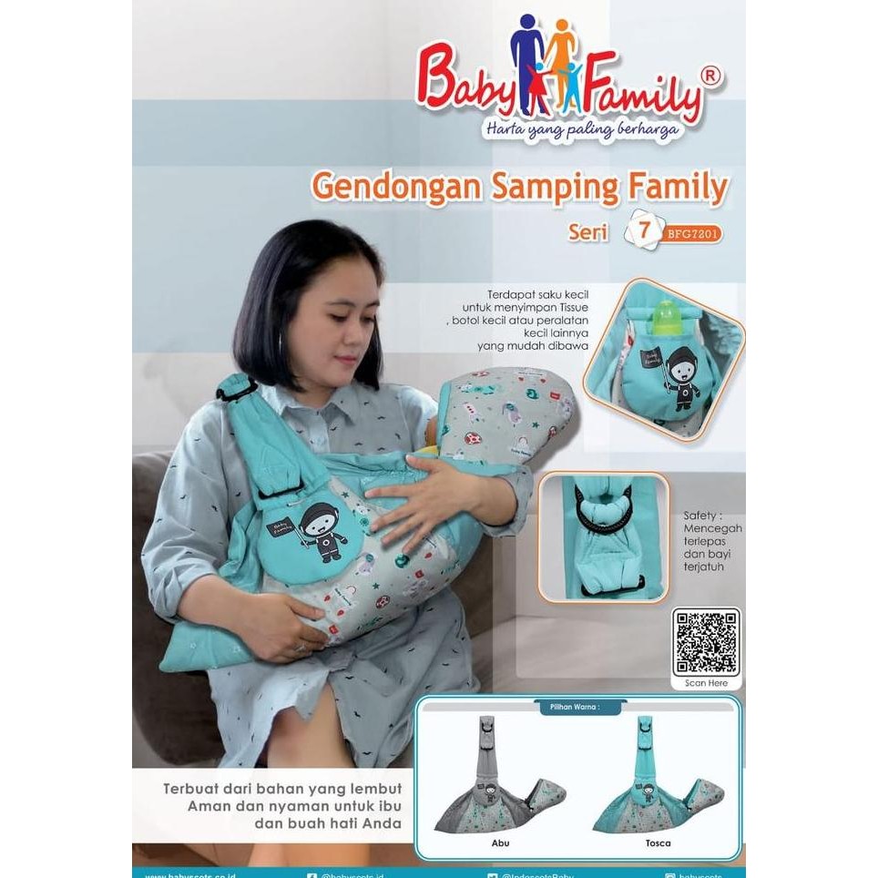 Produk Terbaru  Bfg7201 Baby Family / Baby Scots Gendongan Bayi Samping
