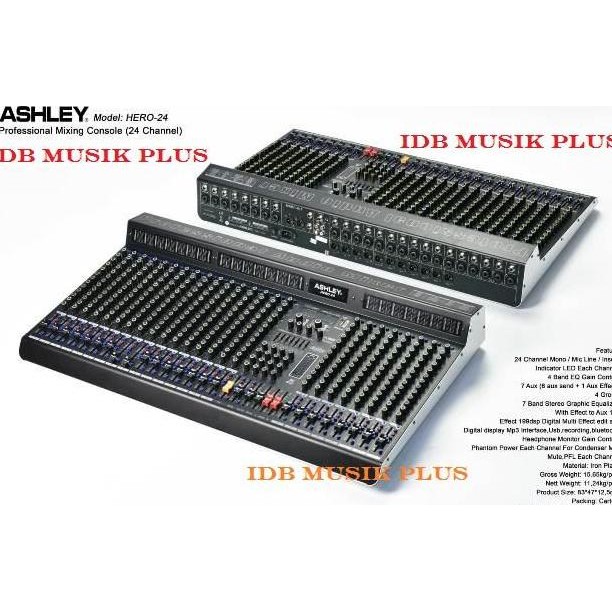 MIXER 24 CHANNEL ASHLEY HERO24 HERO 24 ORIGINAL ASHLEY ORIGINAL DAN TERPERCAYA