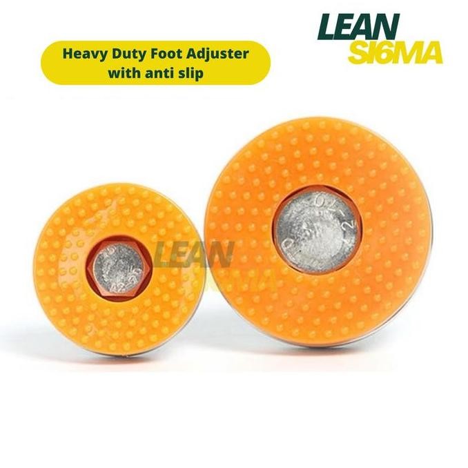 HEAVY DUTY ADJUSTER FOOT WITH ANTI SLIP KAKI MEJA STAINLESS STEEL 304