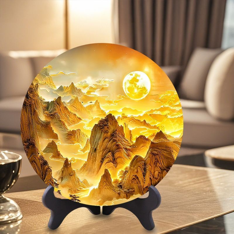 Lukisan Relief Dinding Seni Rizhao Jinshan Ruang Tamu Karya Dekoratif Tingkat Tinggi