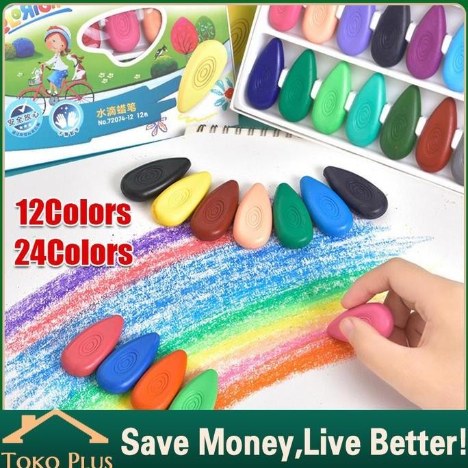 

Magical Crayon 12Pcs 24Pcs Crayons Anak Dihapus Tidak Menri Tangan