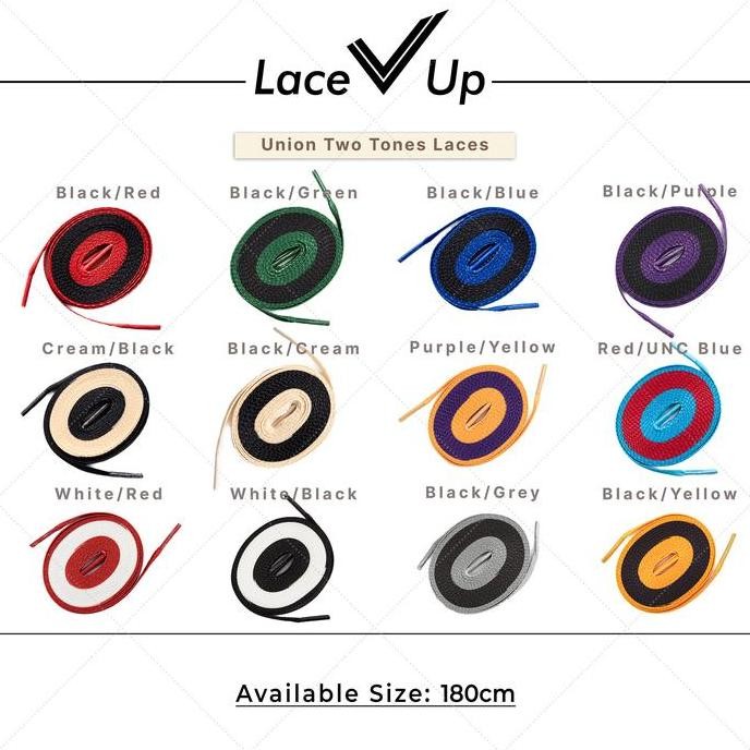 Tali Sepatu Air Jordan 1 / Aj-1 / Aj1 Union Shoelaces | Dual Tones
