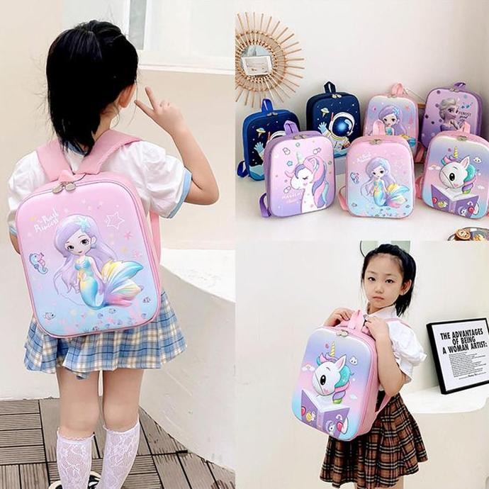 

Spesial 1.060 - Ransel Import Mermaid Pony Astronot Elsa Karakter Kartun