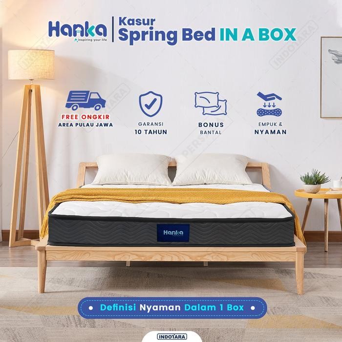 Shs Kasur Spring Bed In A Box Hanka Medium Ukuran 160X200 Free Bantal