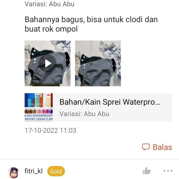 Kain Sprei Waterproof Meteran /Anti Ompol Import Lebar 2,4M