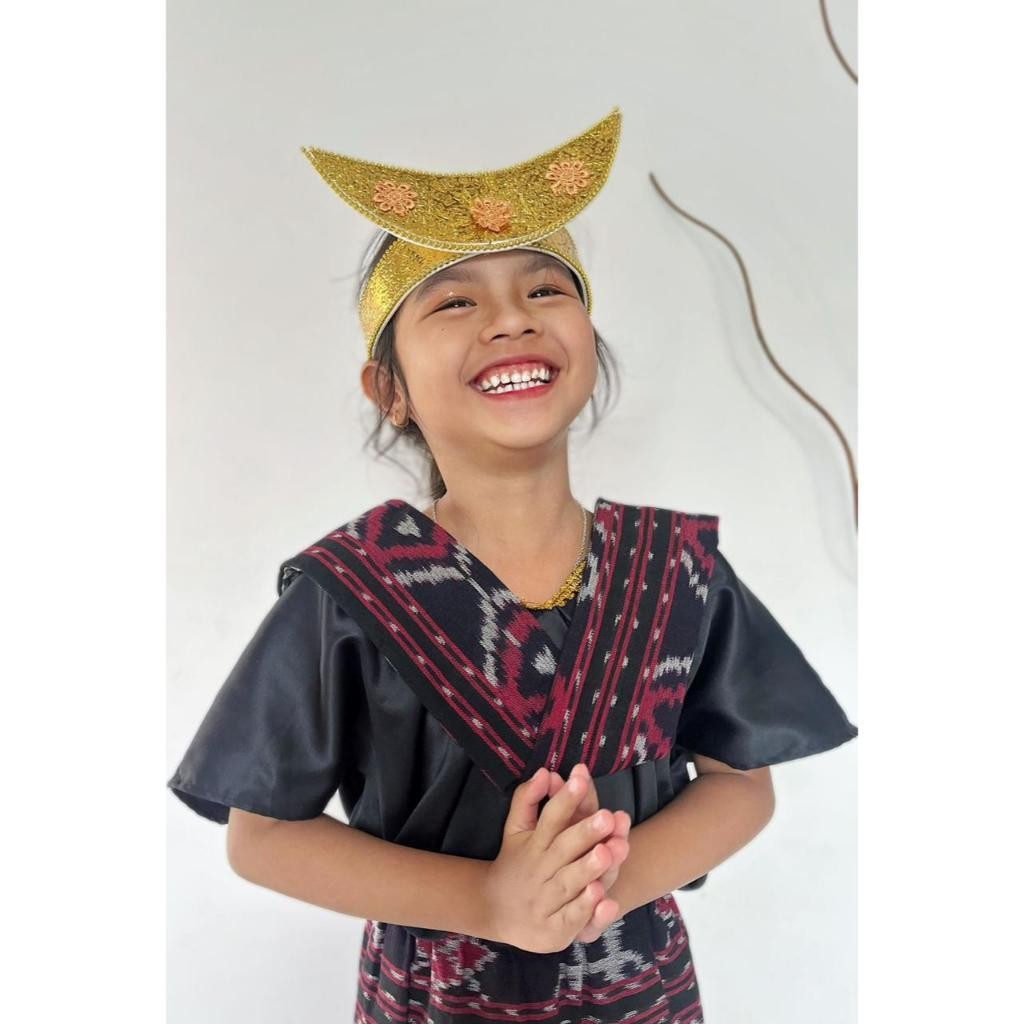 Pcs Baju Adat Anak Ntt 3-7 Tahun Kain Tenun Mewah