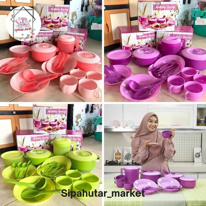 TERBARU - PRASMANAN SET MADELINE SERVING SET 18pcs PRASMANAN SET PLASTIK BAHAN TEBAL