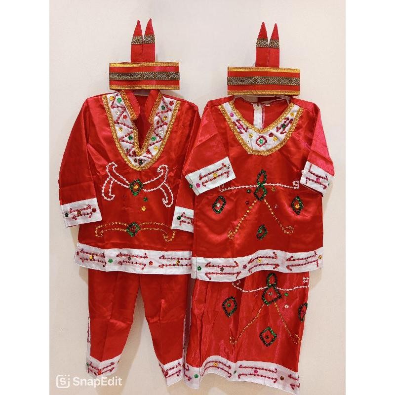 Baju Adat Dayak Kalimantan Tengah Anak Tk Sd Laki Perempuan Cewek Cowok / Baju Adat Kalimantan Tenga