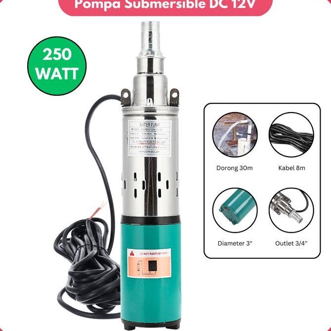 Pompa Tanam DC 12V Pompa Sumur Submersible Pump Pompa Celup Sumur Pertanian Aki 12 Volt Pompa Sibel 