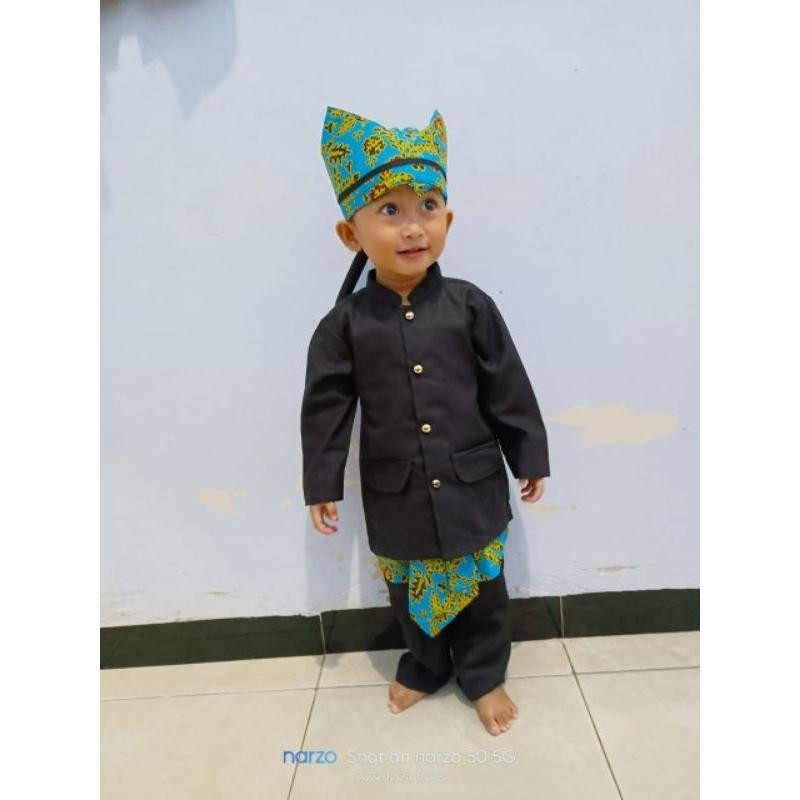 Baju Adat Banyuwangi Anak Laki-Laki/Baju Pangsi Tk & Paud Khas Banyuwangi