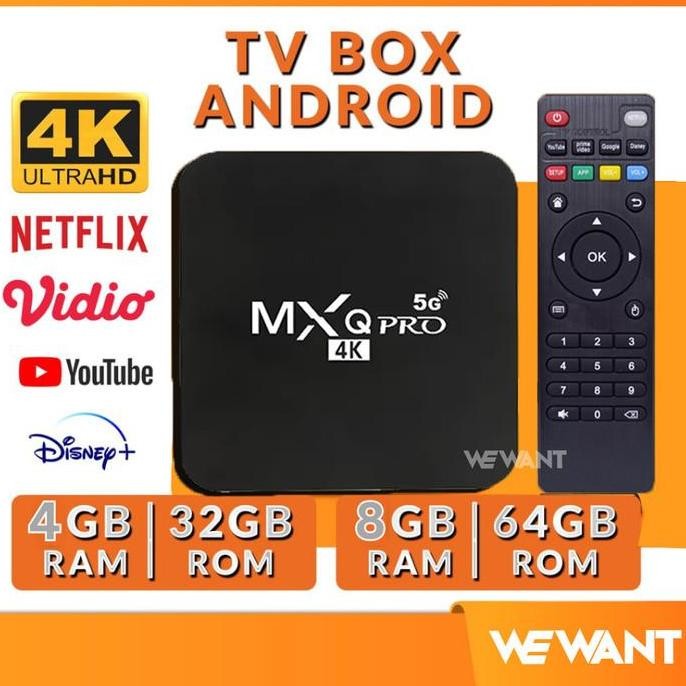 Android TV Box Digital 4k Receiver Wifi Bluetooth 5G 16GB/ 256Gb Murah