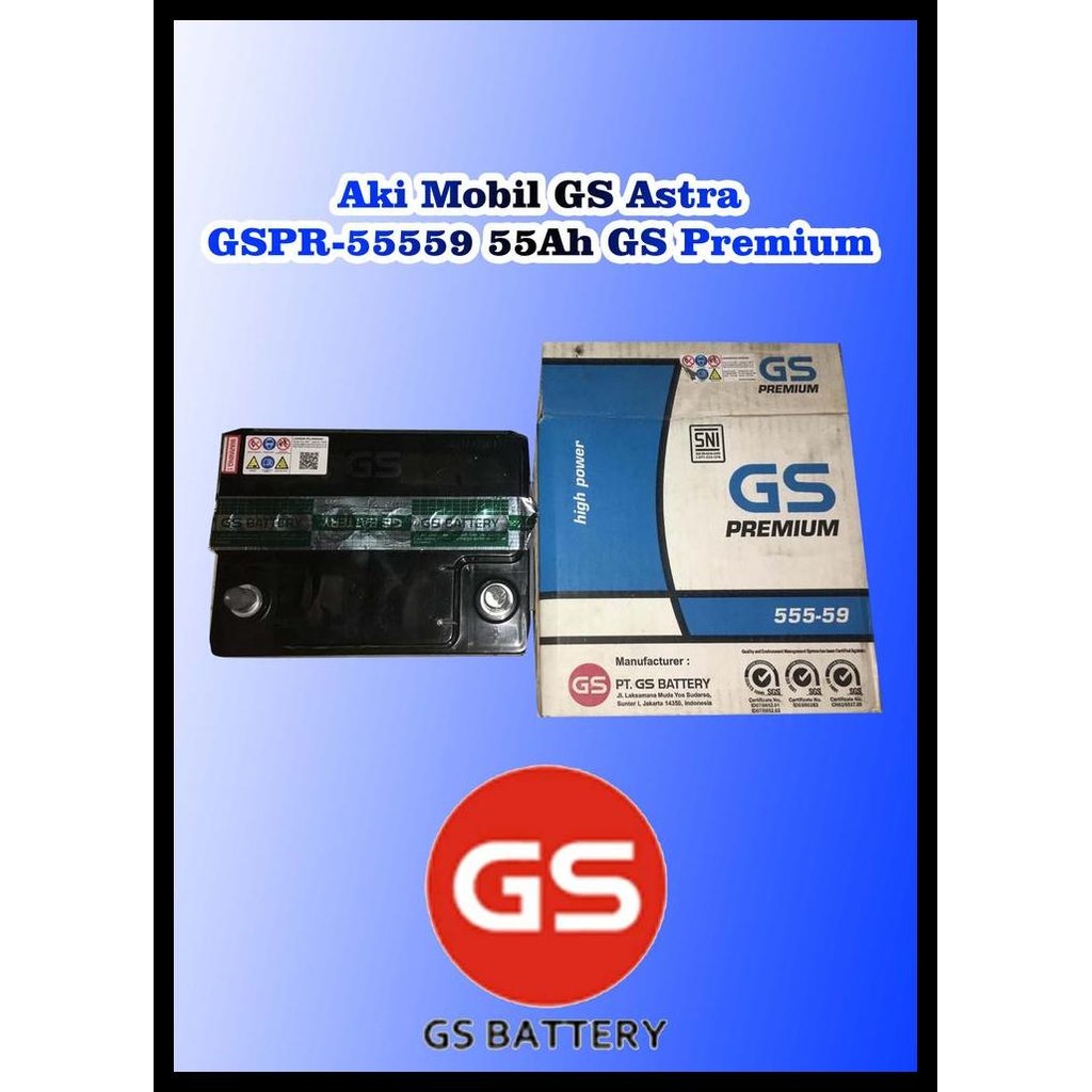 DISKON AKI ACCU MOBIL GS ASTRA GSPR-55559 55AH GS PREMIUM 64315 
