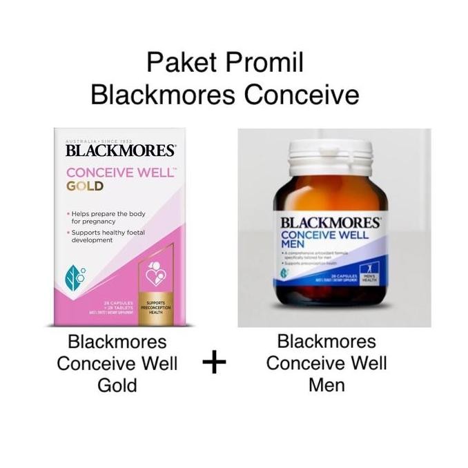 BEBAS ONGKIR - Pake Promil Blackmores Conceive Well Gold + Conceive Well Men