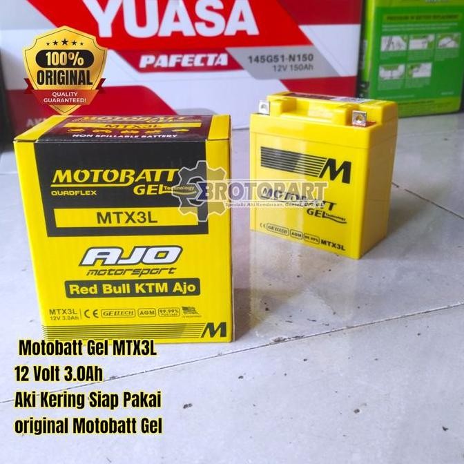 Aki Motor Kawasaki Ninja R 150 Ss 150, Honda Nsr 150 Motobat Mtx3L Gel