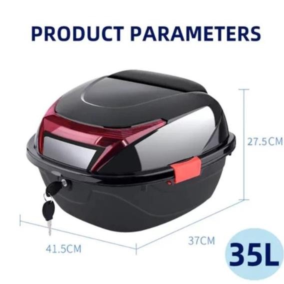 Box Motor Box Belakang Motor Kapasitas 35L Tas Motor Tailbag Kotak Sepeda Motor