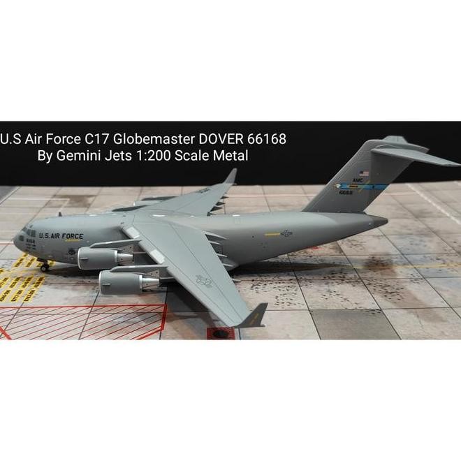 U.S Air Force C17 Globemaster Dover 66168 By Gemini Jets 1:200 Scale Metal