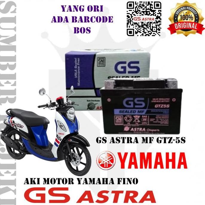 Aki Motor Yamaha Fino Gs Astra Mf Gtz-5S Gtz5S Aki Kering 3.5Ah 12Volt