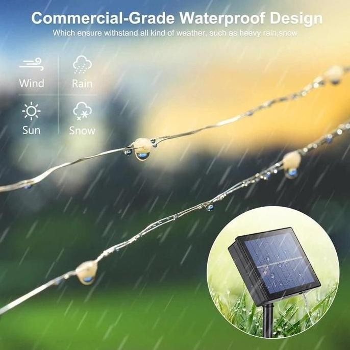 Lampu Taman Solar Cell Lampu Hias 17 Agustusan Kelap Kelip Tenaga Surya Lampu Natal LJ