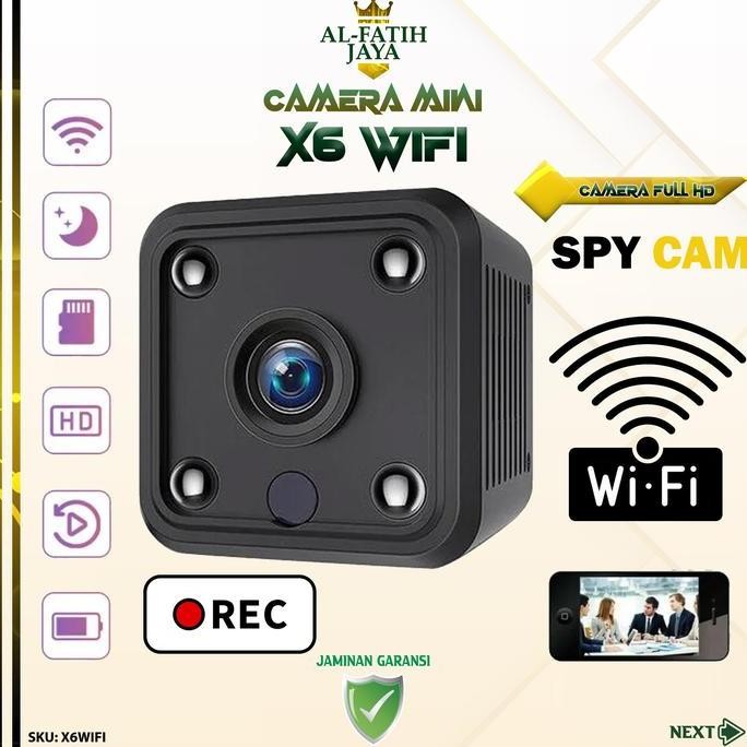Ip Camera X6 Wifi Hidden Kamera Spycam Camcorder Cctv Mini Tersembunyi