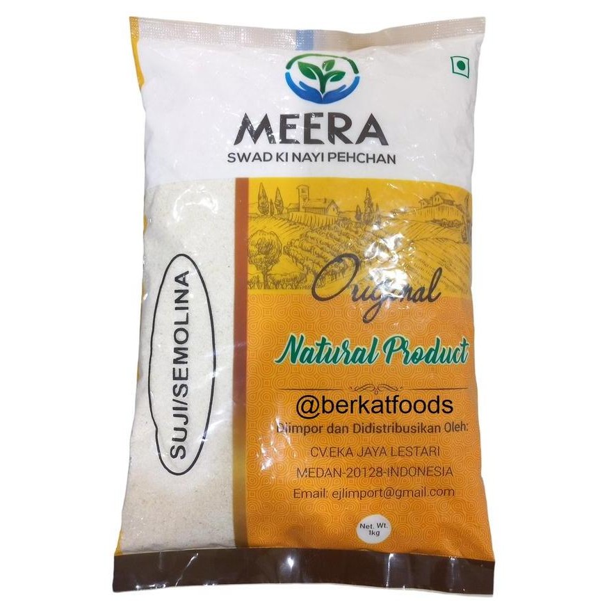 

{{{{}}] Sooji 1Kg / Suji / Tepung Semolina / Samolina Flour/Samid Meera India