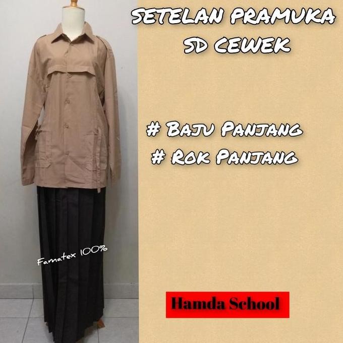Setelan Pramuka Sd Cewek Baju Panjang Rok Panjang Seragam Sekolah Best Seller