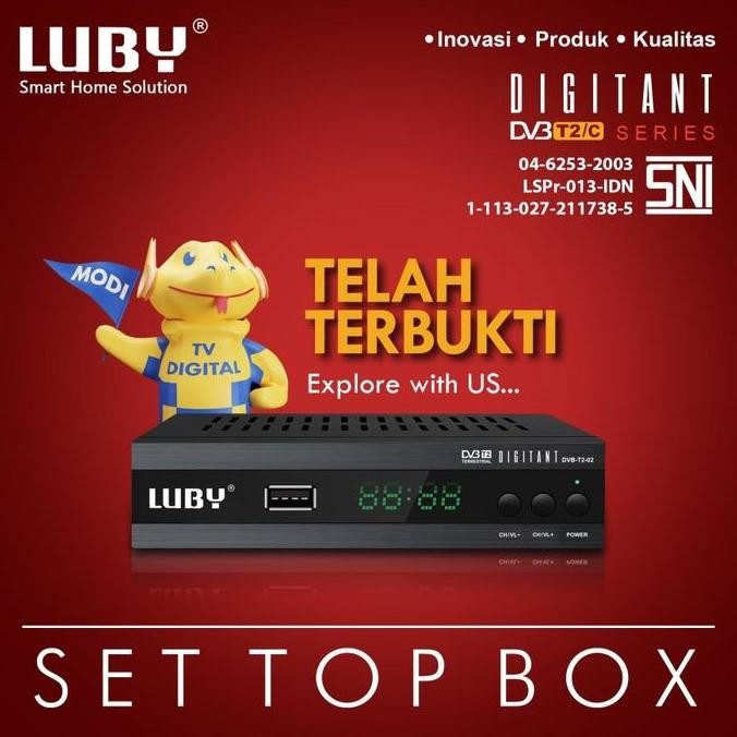 Terlaris Set Top Box Tv Digital Luby Receiver Dvb T2 02 - Stb Luby 02